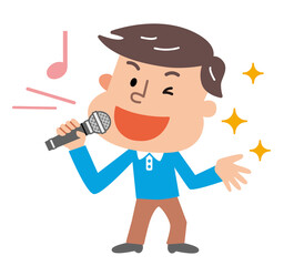 若い男性　カラオケ