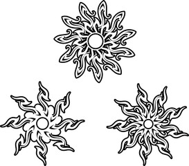 Tribal Tattoo Sun Design