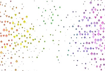 Light Multicolor, Rainbow vector background with cards signs.