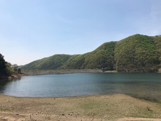 Obraz premium lake and mountains