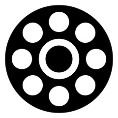 
Round shaped reel with thread on it denoting bobbin
