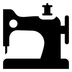 
An electronic stitching tool of tailors portraying sewing machine icon
