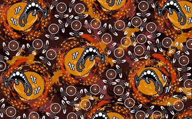 Kangaroo art aboriginal background