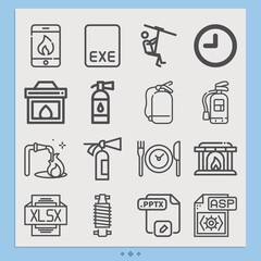 Simple set of wait related lineal icons.