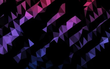 Fototapeta premium Dark Blue, Red vector triangle mosaic texture.