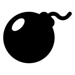 
Glyph design icon of bomb

