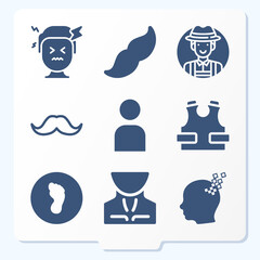 Simple set of 9 icons related to sexuality