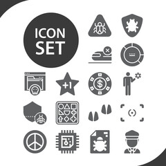 Simple set of mold related filled icons.