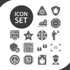 Fototapeta premium Simple set of mold related filled icons.