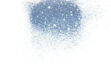Textured background with blue glitter sparkle on white