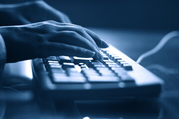 keyboard work hand