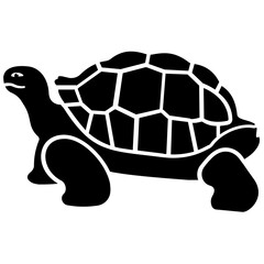 
Glyph icon of an animal, turtle 

