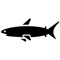 
Fish solid icon, glyph design 
