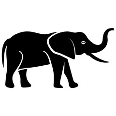 
Huge animal, an elephant with trunk icon 
