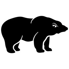 
Wild animal bear solid icon 
