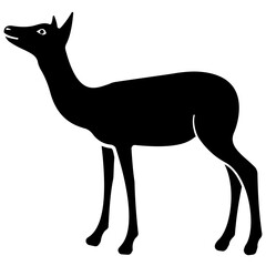 Fototapeta premium Animal with horns, deer solid icon 