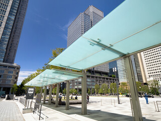 丸の内駅前広場。2020年9月、」用京都千代田区にて撮影。