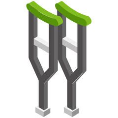 
Crutches for mobility aid 
