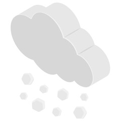 
A cloud with water droplets rain concept
