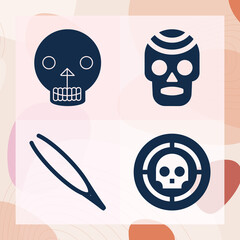 Simple set of forehead related filled icons