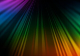 Dark Multicolor, Rainbow vector backdrop with long lines.