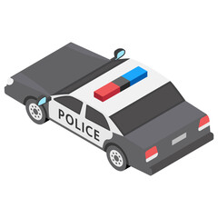 
Mobile police car icon
