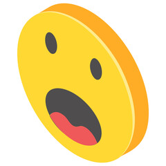 
Emoji isometric design for expression of feelings
