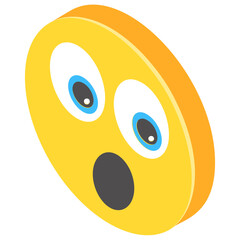 
Emoji isometric design for expression of feelings
