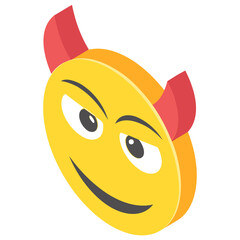 
Emoji isometric design for expression of feelings
