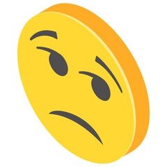 
Emoji isometric design for expression of feelings
