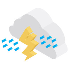 Fototapeta premium Extreme weather condition thunderstorm 