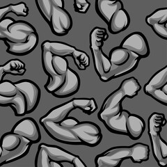 Biceps muscle background. biceps muscle wallpaper vector. Seamless pattern with biceps muscle collection.