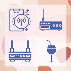 Obraz premium Simple set of spy related filled icons