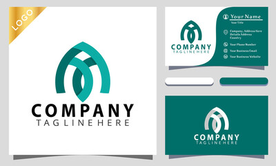 Abstract Letter A colorful logo design inspiraton, business card