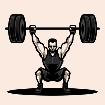 fitness training, fitness vector illustration