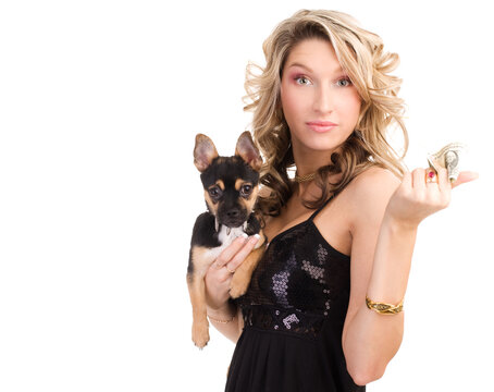 Woman with a doggie