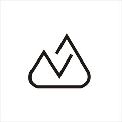 Mountain triangle logo, mountain triangle logo design vector illustration, mountain logo design template vector stock illustration