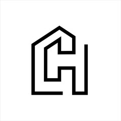 letter ch   Logo Design. initial ch   Logo Vector Icon Design. letter ch combination  logo design vector template.