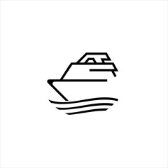 boat logo design vector image , boat cargo logo design vector image