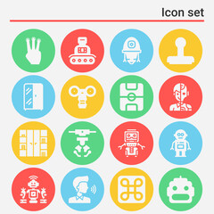 Fototapeta premium 16 pack of 3d rendering filled web icons set