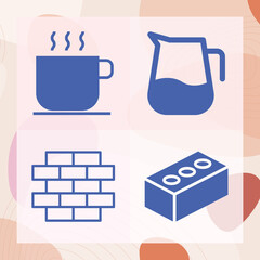 Simple set of mason related filled icons