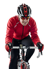 Cyclist riding a bike