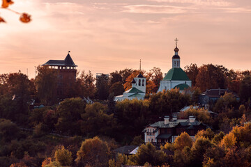 Old town on an autumn evening