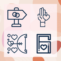 Simple set of enjoy related lineal icons