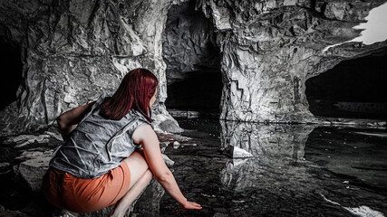 Girl on the cave