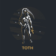 Egyptian god Thoth. 