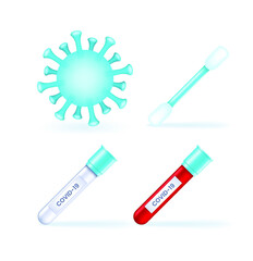 High Quality Realistic 3D Cute Icons on White Background . Isolated Vector Illustration 