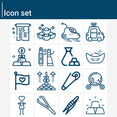 Simple set of indulgence related lineal icons.