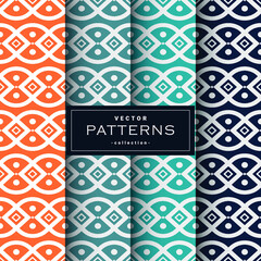 set of seamless geometric patterns