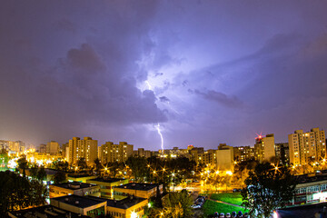 lightning in the city © Piotr_Kardas